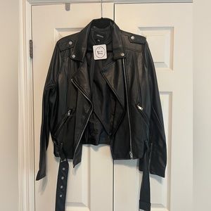 Biker Jacket Faux Leather